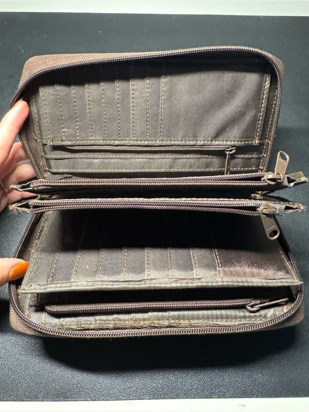 STS Ranchwear Brown & Cream Hair-On Hide Zip-Around Wallet - Picture 3 of 4